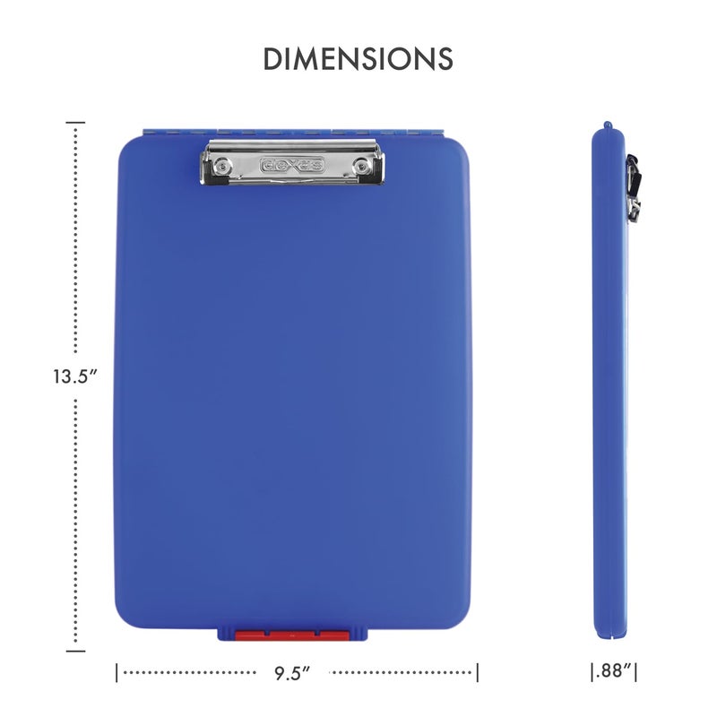 Dexas Slimcase Storage Clipboard, Blue - Image 2